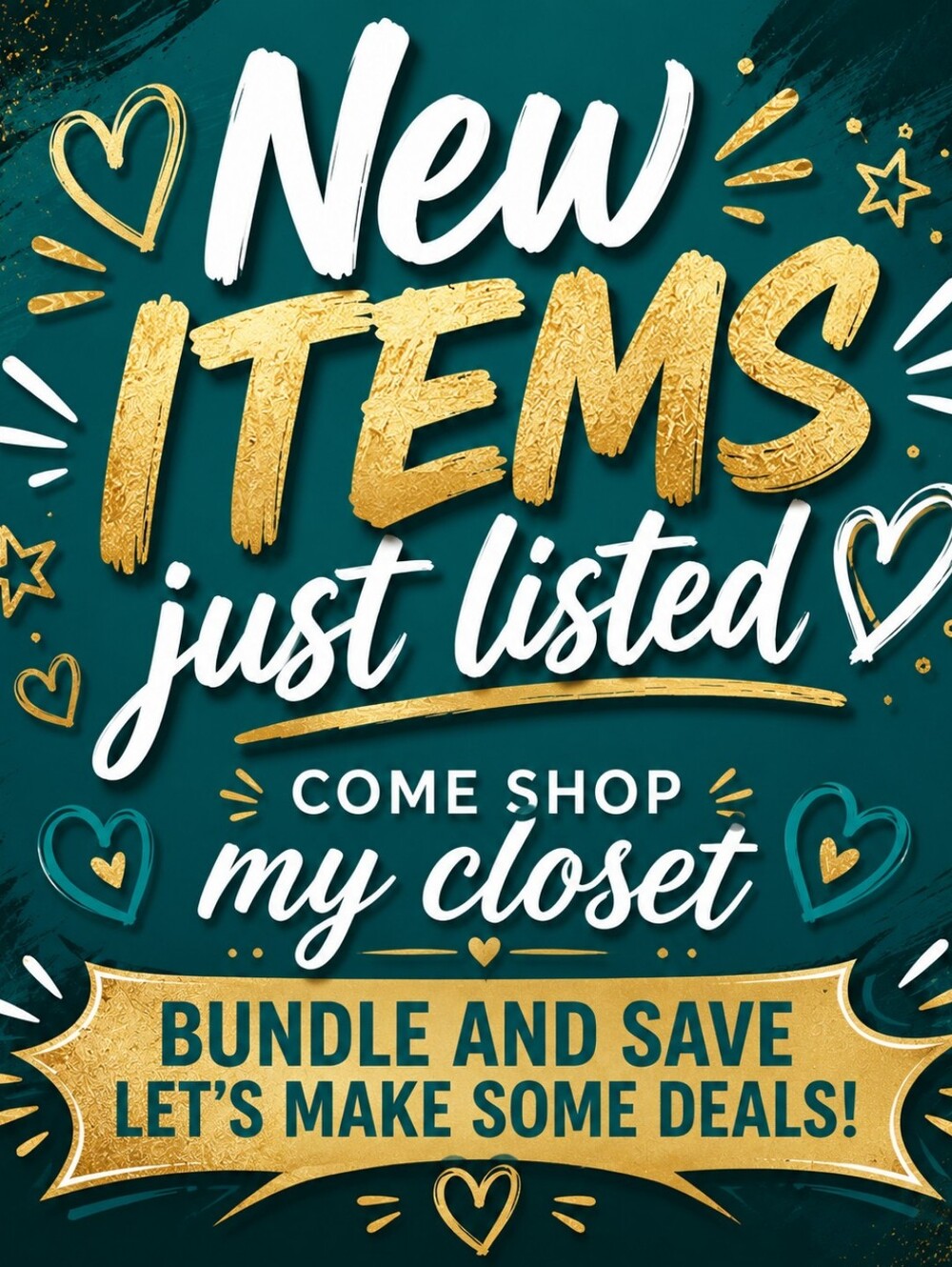 New items listed. Come shop my closet.
